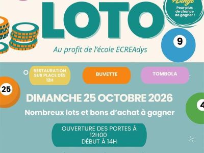 LOTO - Au profit de l'école ECREAdys à Sarreguemines