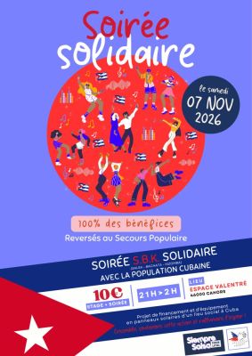 Soirée solidaire CUBA par le Secours Populaire à Cahors