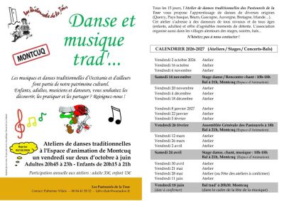 Stages de danse et bal trad à Montcuq